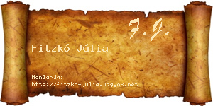 Fitzkó Júlia névjegykártya