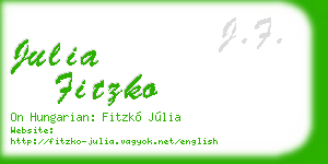 julia fitzko business card